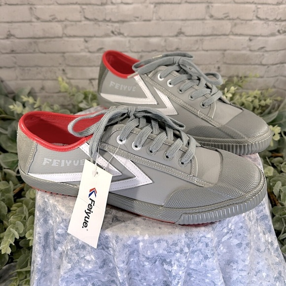 FEIYUE X STAPLE 1920 Grey/White Leather Full Color Pigeon Sneakers Men’s 10🩶NWT - Picture 12 of 13